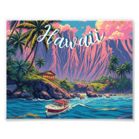 Style vintage Hawaiian Travel Honolulu Mid-Pacific