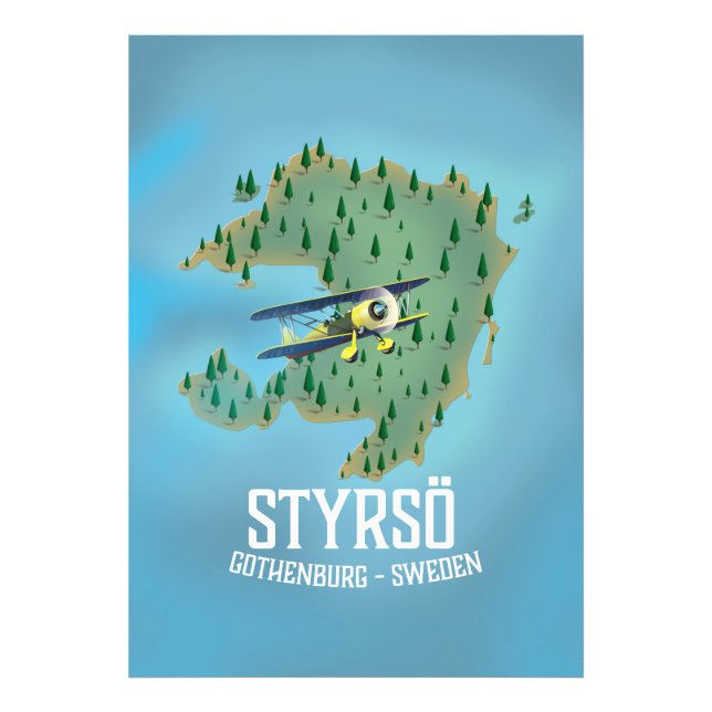 Impression Photo Styrsö, affiche de voyage en suède. (Devant)