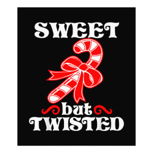 Impression Photo Sucre de canne doux mais tordu drôle Noël