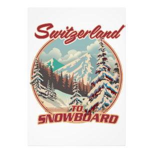 Impression Photo Suisse pour faire du snowboard