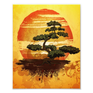 Impression Photo Sunset de Bonsai Tree
