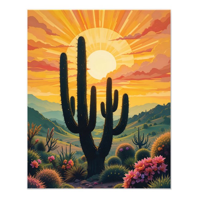 Impression Photo Sunset in The Desert - Boho and Wild (Devant)