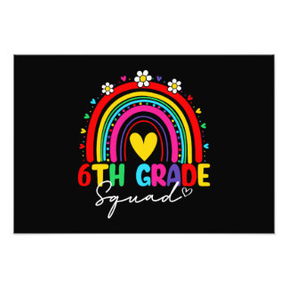 Impression Photo Super Rainbow Girl Boys Enseignant Bonjour 6e anné