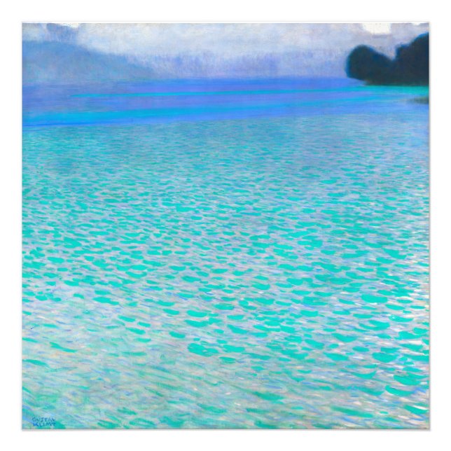 Impression Photo Sur le lac Attersee par Gustav Klimt (Devant)