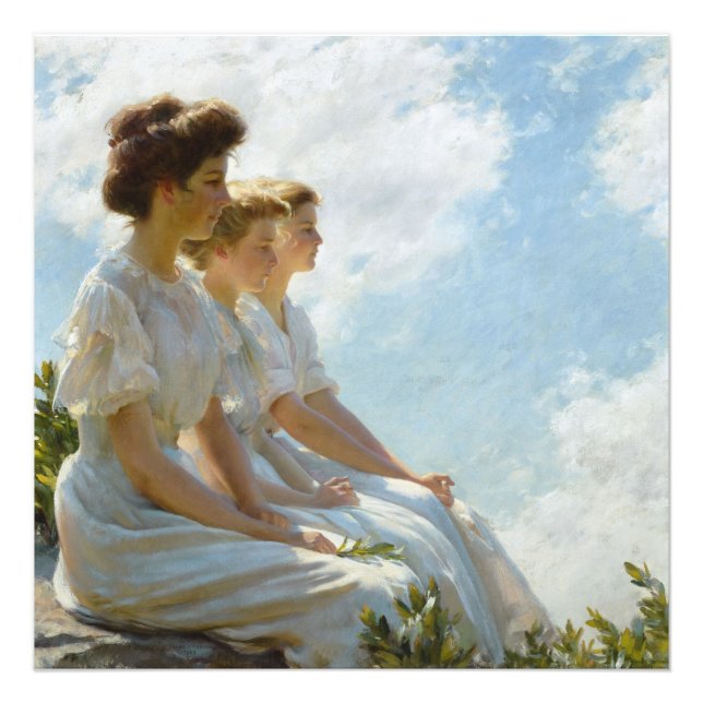 Impression Photo Sur les hauteurs par Charles Courtney Curran (Devant)