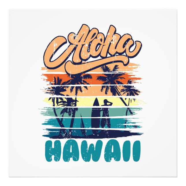 Impression Photo Surf - Aloha Hawaï (Devant)