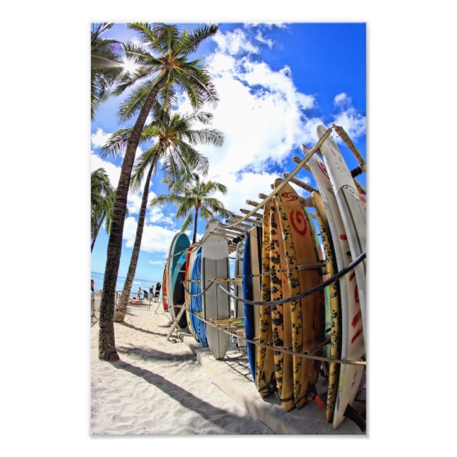 Impression Photo Surf et soleil Waikiki (Devant)