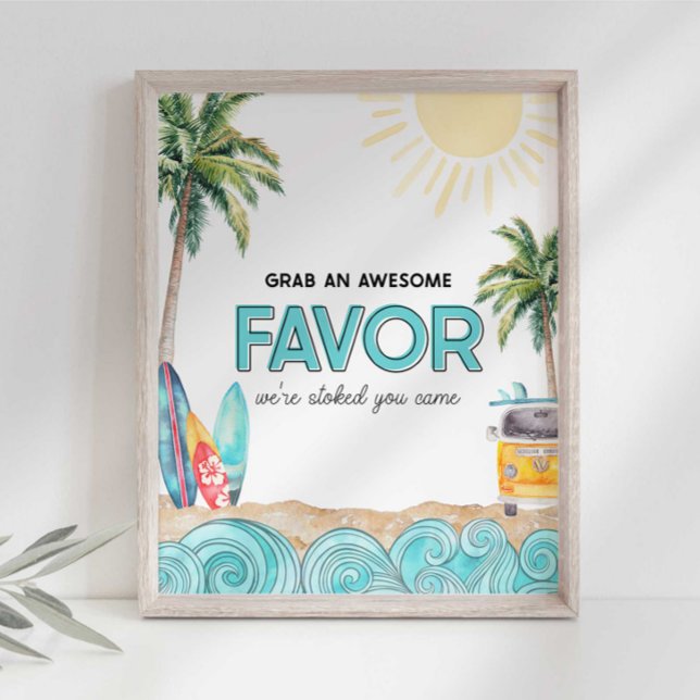 Impression Photo Surf Parti Favoriser Merci Signal (Créateur téléchargé)