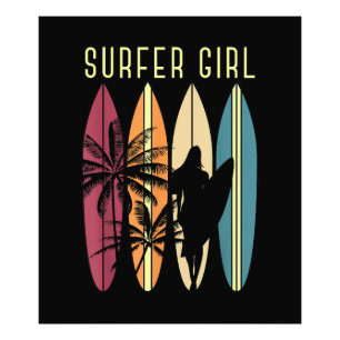 Impression Photo Surfer Girl Surf Surf Femmes Filles Surf une fois