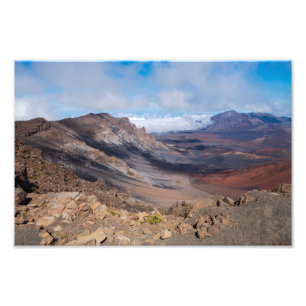 Impression Photo surplombant le cratère de haleakala de la jante