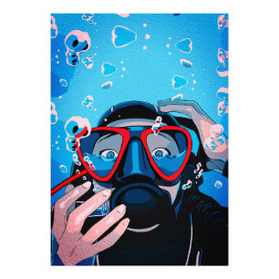 Impression Photo Surprise du plongeur - Aventure sous-marine