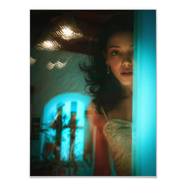 Impression Photo Surprise, sortir d'une porte (Devant)