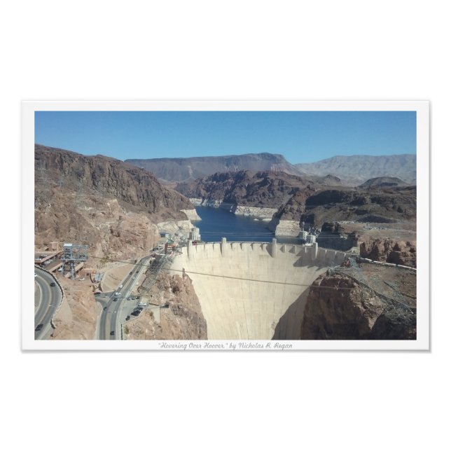 Impression Photo "Survolant Hoover," Barrage Hoover (Devant)