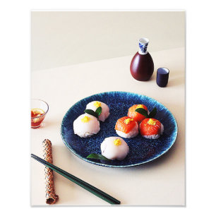 Impression Photo sushi à fleurs
