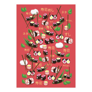 Impression Photo Sushi Rouge