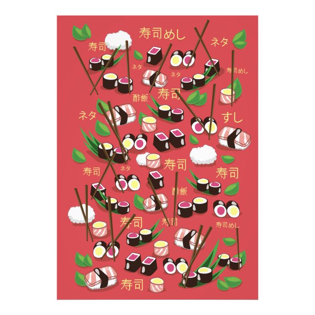 Impression Photo Sushi Rouge (Devant)