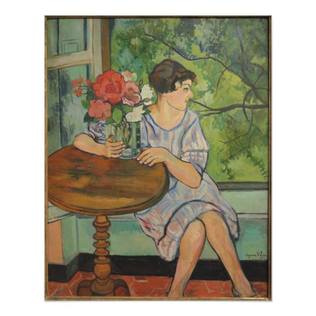 Impression Photo Suzanne Valadon Jeune fille devant une fenêtre (Devant)
