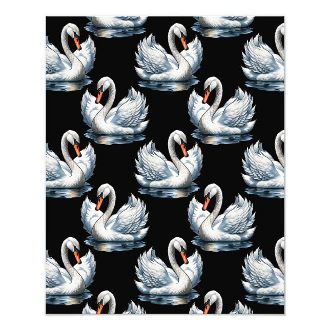 Impression Photo Swan Birds Design Motif (Devant)