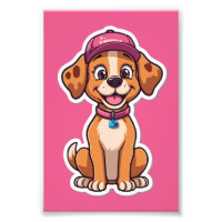 Sweet Cartoon Chien - Happy Puppy dans Sticker Cas