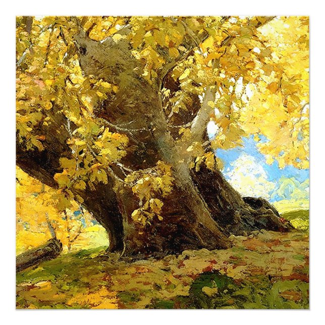 Impression Photo Sycomore en automne par Edgar Payne (Devant)