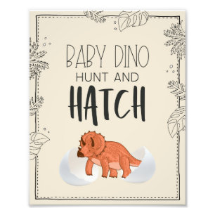 Impression Photo Symbole d'anniversaire Baby Dino Hunt and Hatch Di