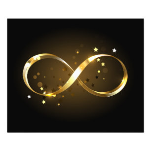 Impression Photo Symbole d'infini doré