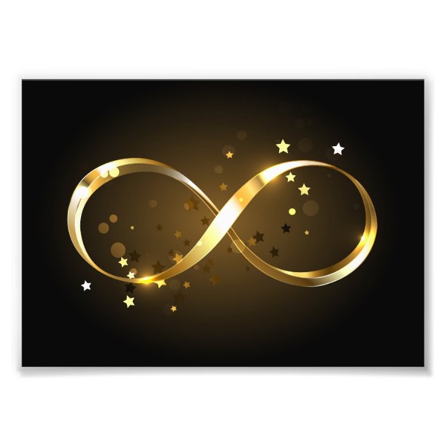 Impression Photo Symbole d'infini doré (Devant)
