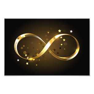 Impression Photo Symbole d'infini doré