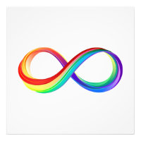 Symbole d'infinité arc-en-ciel stratifié