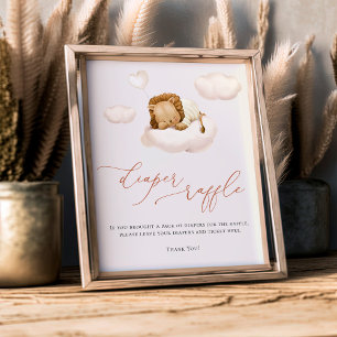 Impression Photo Symbole Lion Baby Cloud Balloon Dépouille Raffle