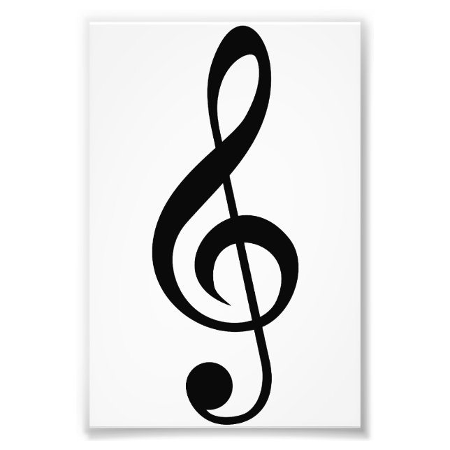 Impression Photo Symbole musical G-Clef Treble Clef (Devant)