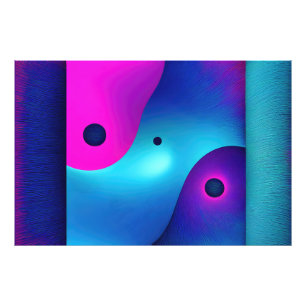 Impression Photo Symétrie Spirituelle : Abstrait brillant Yin Yang