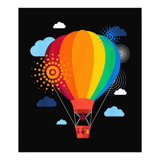 Impression Photo T-shirt à air chaud Balloon à air chaud Circuler F (Devant)