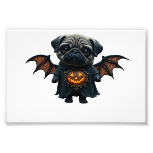 Impression Photo T-Shirt classique Halloween Spooky Pug