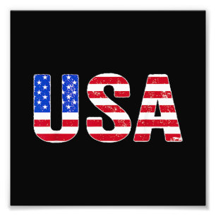 Impression Photo T Shirt USA Drapeau Américain Patriotique Hommes F