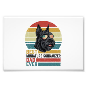 Impression Photo T-shirt vintage patriotique papa Schnauzer nain De