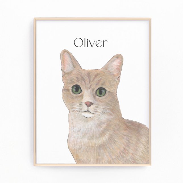 Impression Photo Tabby Art Tabby Orange Personnalisé (Créateur téléchargé)