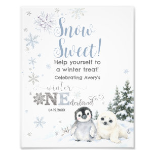Impression Photo Table de dessert d'animaux arctiques Winter Oneder