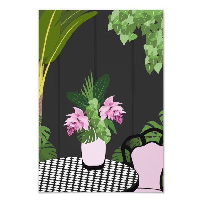 Impression Photo Table Medinilla Pièce Jardin Cour (Devant)