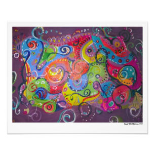 Impression Photo Tableau Abstrait d'aubergine et de tourbillon de c