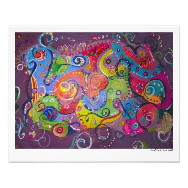Impression Photo Tableau Abstrait d'aubergine et de tourbillon de c (Devant)