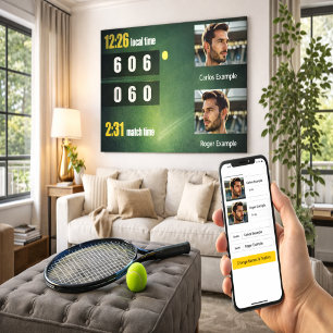 Impression Photo Tableau de bord de tennis personnalisé – Match per