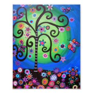 Impression Photo Tableau de l'arbre des fleurs vivantes