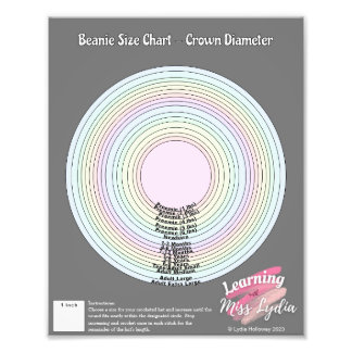 Impression Photo Tableau Des Dimensions De La Béanie Crochet À Usag