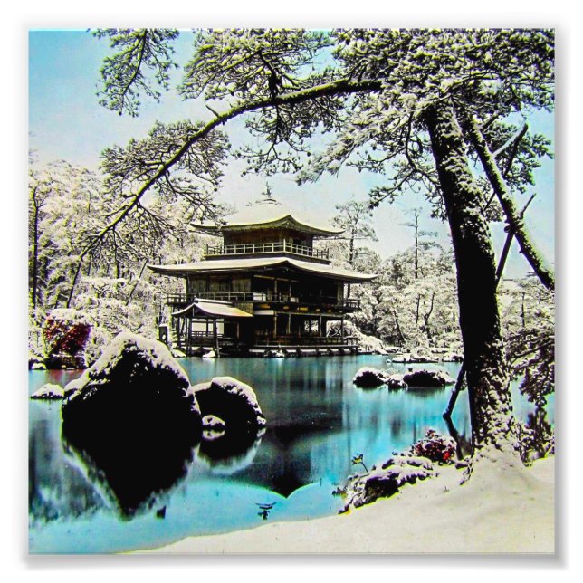 Impression Photo TAKAGI Verre Magique Lanterne Slide KINKAKUJI JARD (Devant)