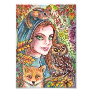 Impression Photo Tamer dans les bois d'automne