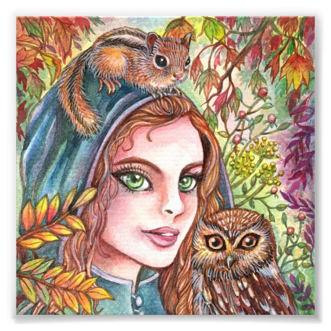 Impression Photo Tamer dans les bois d'automne (Devant)