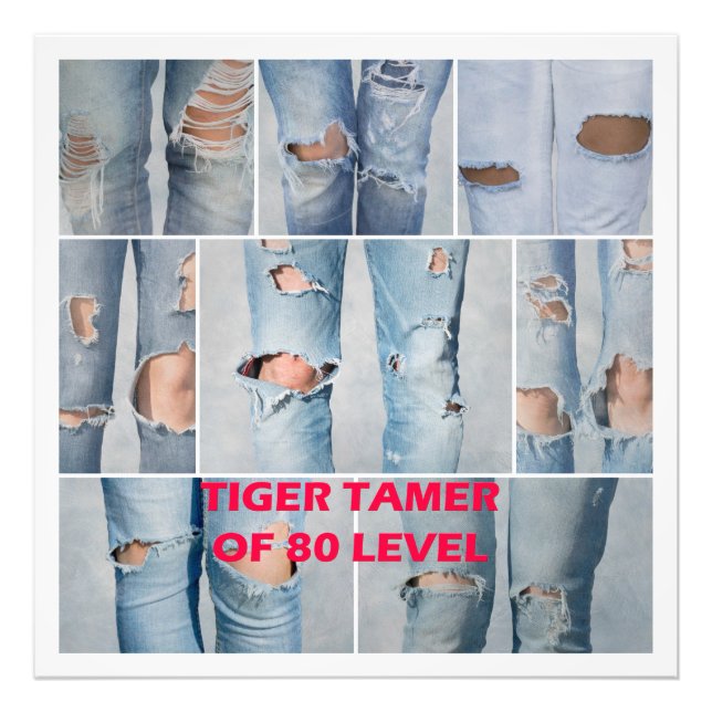 Impression Photo Tampon de tigre de 80 niveaux (Devant)