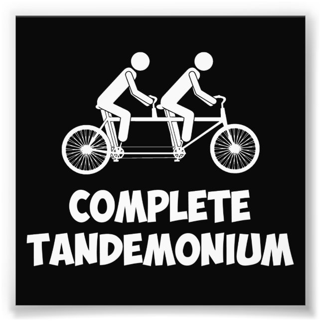 Impression Photo Tandem Bike Complet Tandemonium (Devant)