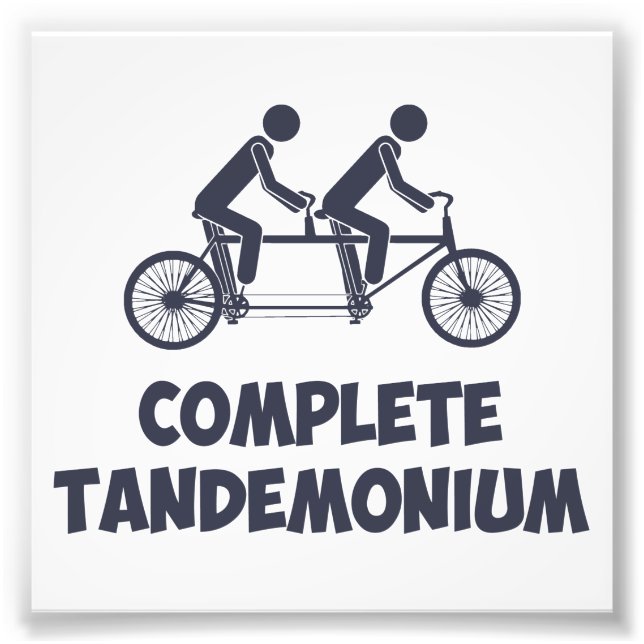 Impression Photo Tandem Bike Complet Tandemonium (Devant)